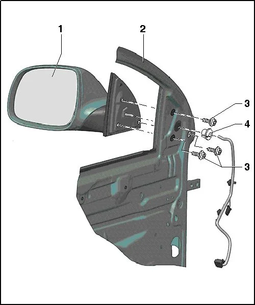 Как снять зеркало Audi Q7