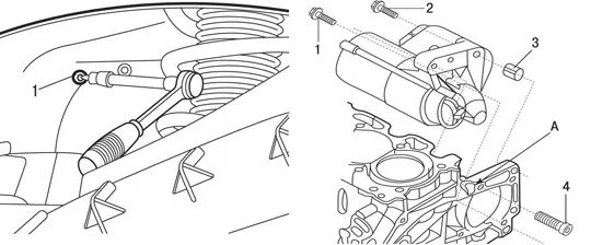 как снять стартер пежо 307