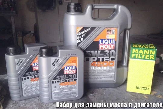 комплект для замены масла в двигателе Ауди А6