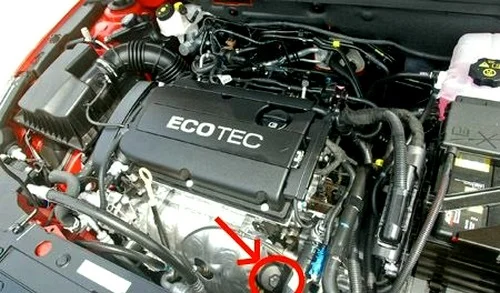 место расположение масляного фильтра на Шевроле Круз масляный фильтр Chevrolet Cruze