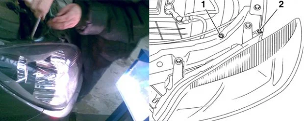 как отрегулировать фары Астра Н