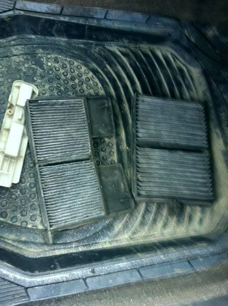 Старый фильтр салона на Тойоте Короне Премио