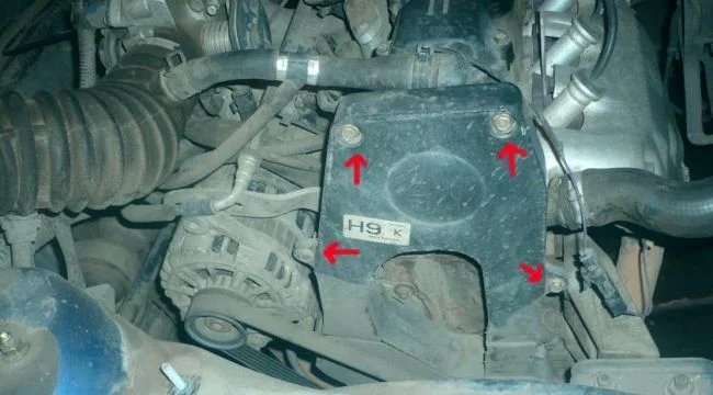 Снятие крышки ГРМ