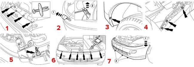 kak-snyat-perednii-bamper-ford-focus