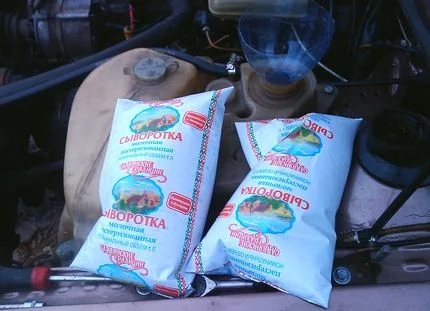 Промывка радиатора сывороткой Промывка радиатора сывороткой