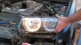 Обслуживание передней фары и замена ламп на BMW E36