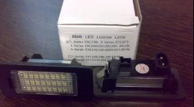 Замена лампочки, установка диодов в подсветку номера BMW E46