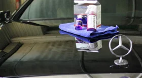 Удаление царапин и полировка кузова Mercedes Benz CLK