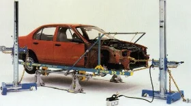 Работа с напольной рихтовочной системой Wadge Clamp