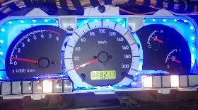 Снятие приборной панели (замена лампочки подсветки) Daewoo Nexia N150