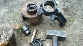 Замена переднего подшипника ступицы Рено Логан