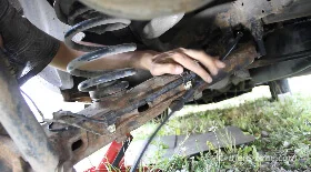 Установка новых тросиков ручного тормоза VW Sharan