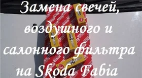 Замена свечей, салонного и воздушного фильтра Шкода Фабия