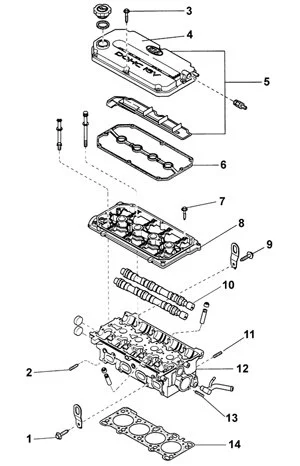 замена прокладки крышки клапанов Киа Рио